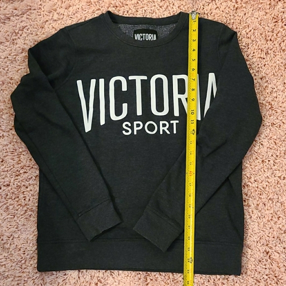 Comfortable, dark gray Victoria Sport sweatshirt. - Picture 3 of 5